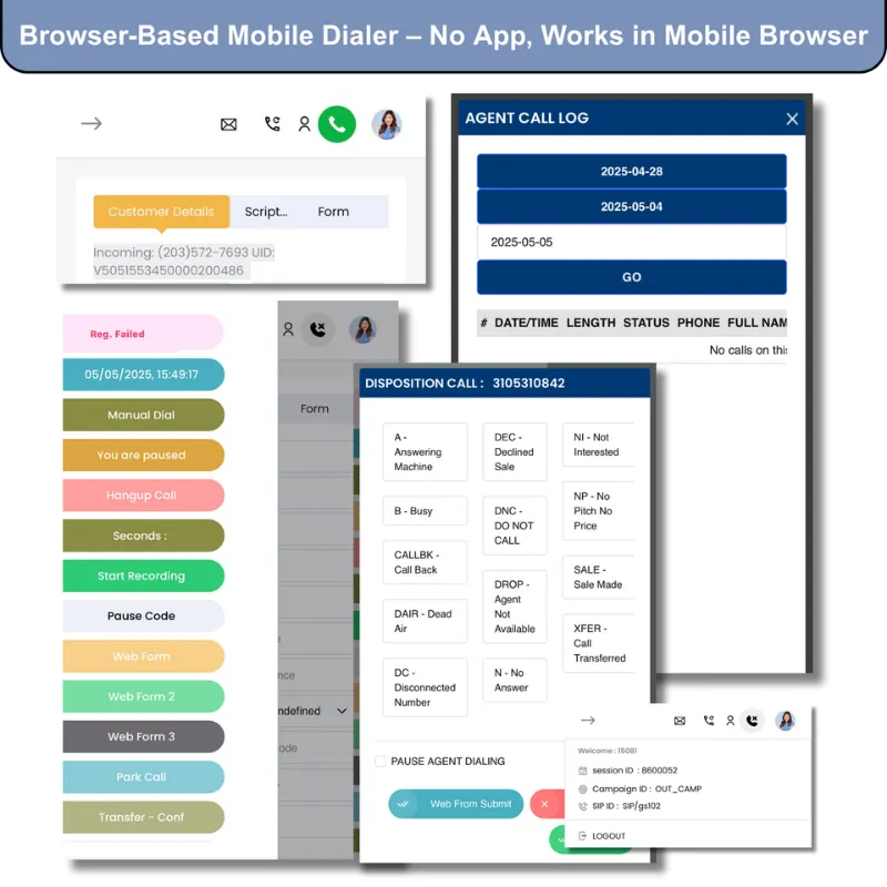 Browser-Based Mobile Dialer
